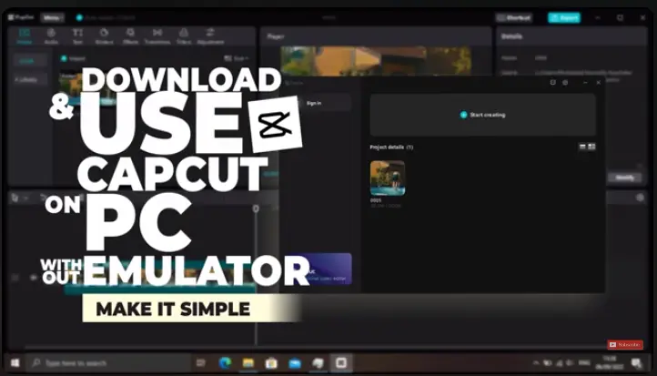CapCut for PC without an Emulator